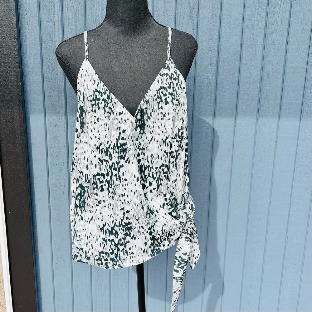 Animal print top with adjustable straps